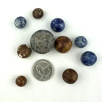 10 Antique Bennington Marbles  1 Large and Fancy