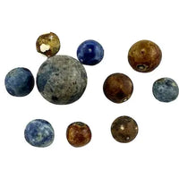 10 Antique Bennington Marbles  1 Large and Fancy