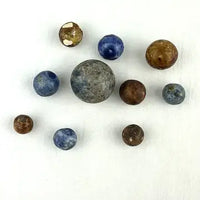 10 Antique Bennington Marbles  1 Large and Fancy