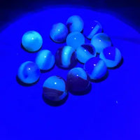 14 Vintage Uranium Glass Marbles