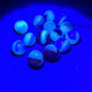 14 Vintage Uranium Glass Marbles