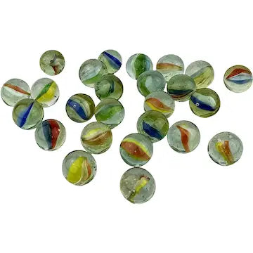 25 Midcentury 4 and 6 Vein Japanese Cat Eye Marbles