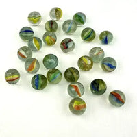 25 Midcentury 4 and 6 Vein Japanese Cat Eye Marbles