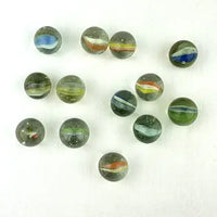 25 Midcentury 4 and 6 Vein Japanese Cat Eye Marbles