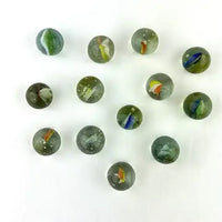 25 Midcentury 4 and 6 Vein Japanese Cat Eye Marbles