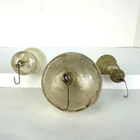 3 Antique Blown Glass Ornaments 2 Bells and 1 Balloon