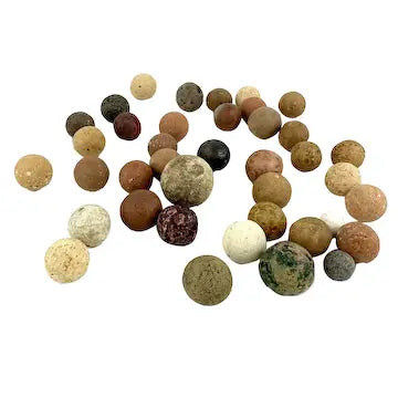 39 Victorian Era Clay Marbles