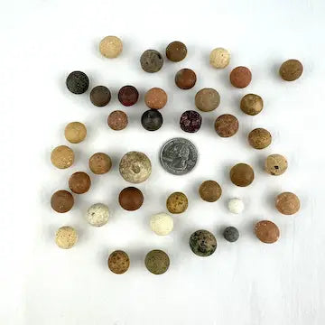 39 Victorian Era Clay Marbles