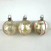 5 Antique Striped Feather Tree Ornaments