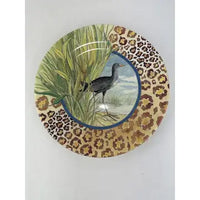 5 Hand Painted Porcelain Savane Plates from Gien France