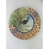 5 Hand Painted Porcelain Savane Plates from Gien France