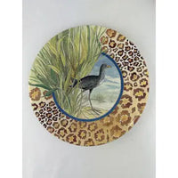 5 Hand Painted Porcelain Savane Plates from Gien France