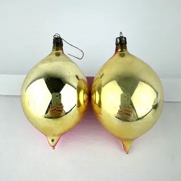 7 Midcentury Polish Blown Glass Ornaments