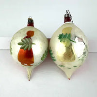 7 Midcentury Polish Blown Glass Ornaments