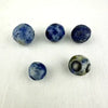 9 Antique Bennington Clay Marbles - 1 Large 1.25”