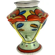 Antique Art Deco Vase Hand Painted in Japan