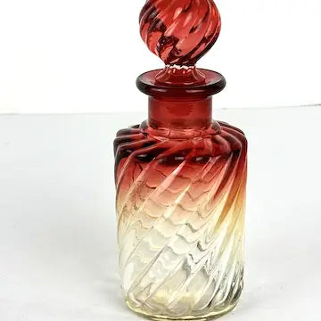 Antique Amberina Rose Tiente Baccarat Perfume Bottle