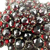 Antique Bohemian Garnet Cluster Star Brooch