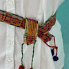 Antique Bolivian Hand Woven Wool Traditional Belt with Tassles