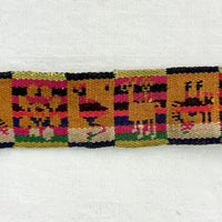 Antique Bolivian Hand Woven Wool Traditional Belt with Tassles