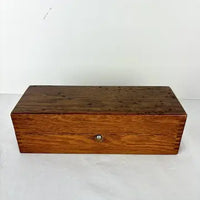 Antique Bone and Ebony Dominoes Game in Dovetailed Wood Box