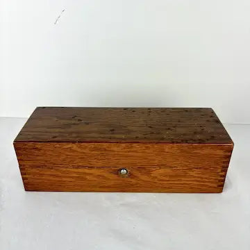 Antique Bone and Ebony Dominoes Game in Dovetailed Wood Box