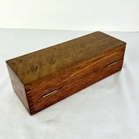 Antique Bone and Ebony Dominoes Game in Dovetailed Wood Box