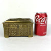 Antique Cast Brass Belgian Jewelry Box