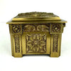 Antique Cast Brass Belgian Jewelry Box