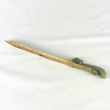 Antique Chinese Jade Belt Buckle Letter Opener