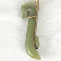 Antique Chinese Jade Belt Buckle Letter Opener