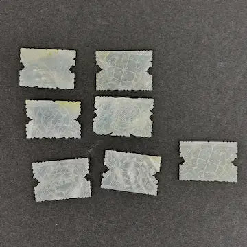 Antique Chinese Mother of Pearl Thread Winding Gaming Chips