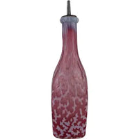 Antique Cranberry Opalescent Bitters/Barber Bootle with Seaweed Pattern