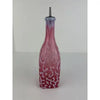 Antique Cranberry Opalescent Bitters/Barber Bootle with Seaweed Pattern