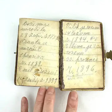 Antique Czech Prayer Book with Bone and Celluloid Details