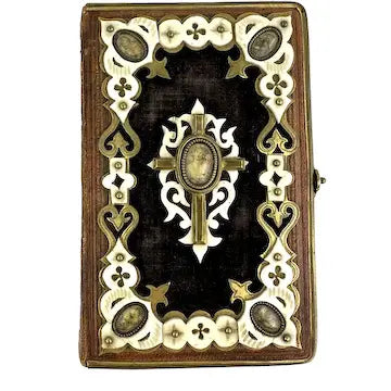 Antique Czech Prayer Book with Bone and Celluloid Details