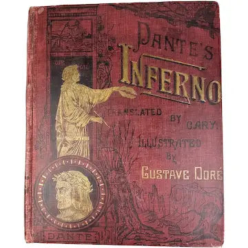 Antique Dante’s Inferno with Illustrations by Gustave Dore