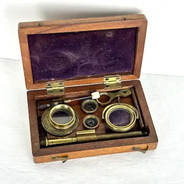 Antique Early Ellis Type Pocket Microscope