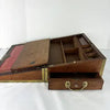 Antique English Rosewood and Brass Military Travel Writing Desk