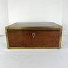 Antique English Rosewood and Brass Military Travel Writing Desk