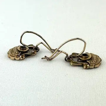 Antique Etruscan Revival Gold Filled Earrings