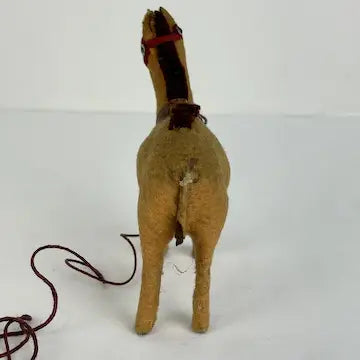 Antique Flocked German Matchstick Leg Camel and Donkey