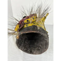 Antique Folk Art Guerrero Leather Tiger Ceremonial Mask