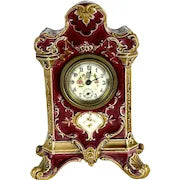 Antique French Porcelain Mantel Clock