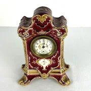 Antique French Porcelain Mantel Clock