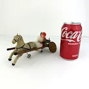 Antique German Santa and Horse Drawn Sleigh Pull Toy