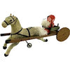 Antique German Santa and Horse Drawn Sleigh Pull Toy