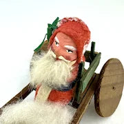 Antique German Santa and Horse Drawn Sleigh Pull Toy