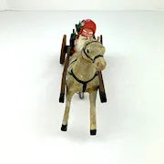 Antique German Santa and Horse Drawn Sleigh Pull Toy