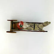 Antique German Santa and Horse Drawn Sleigh Pull Toy